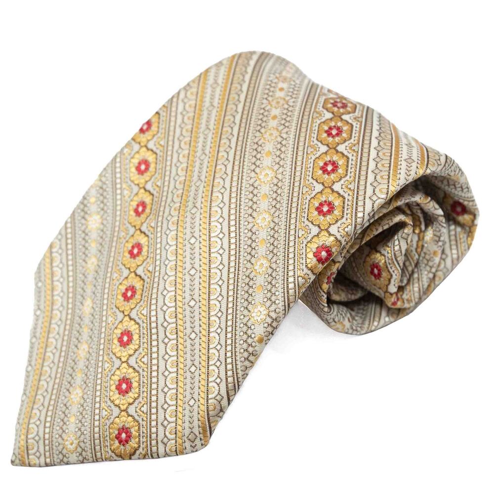 Kelly 1 Vintage Retro 60's 70's Tan Red Striped Necktie Neck Tie